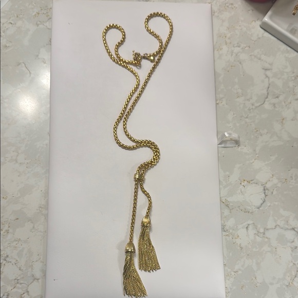 J. Crew Gold Tassel Necklace - Picture 7 of 7